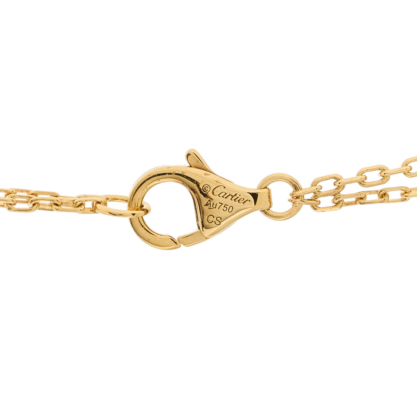 18K Yellow Gold 2 Diamond LOVE Necklace