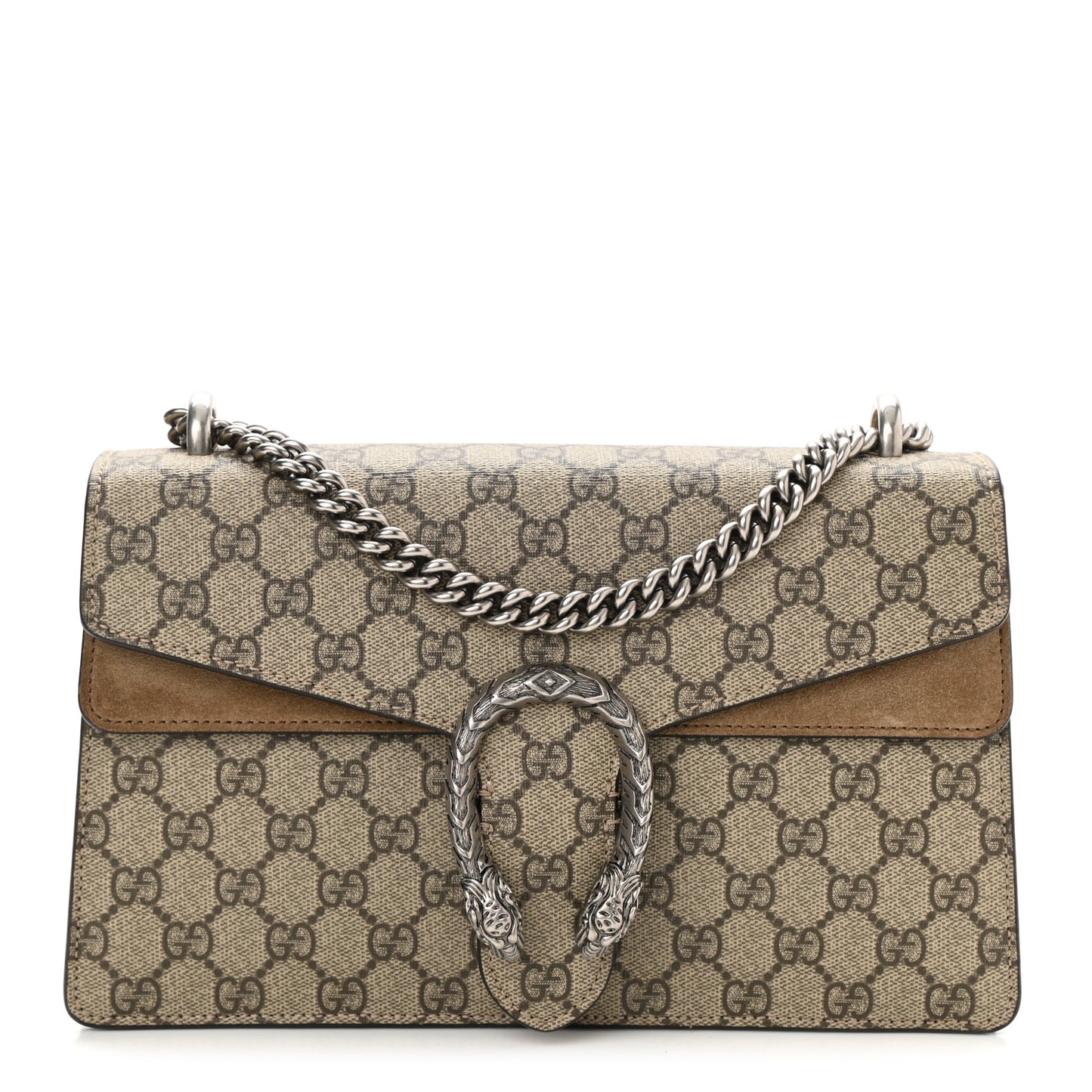 GG Supreme Monogram Small Dionysus Shoulder Bag Taupe