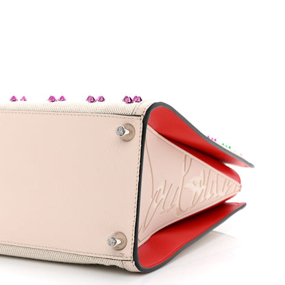 Christian Louboutin Canvas Spikes Loubinthesky Medium Paloma Ivory 11 of 18