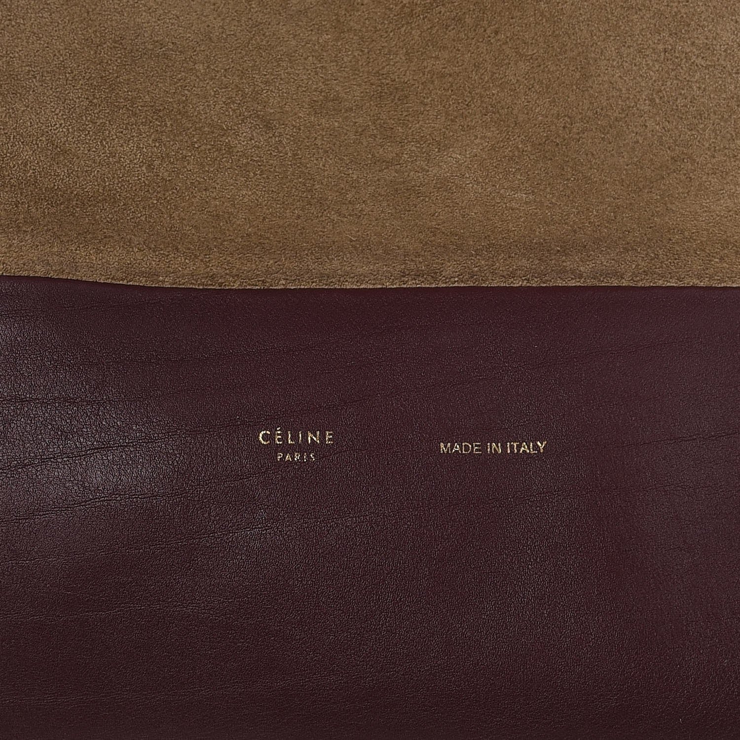 Celine Calfskin Suede All Soft Shoulder Bag Burgundy 6 of 12