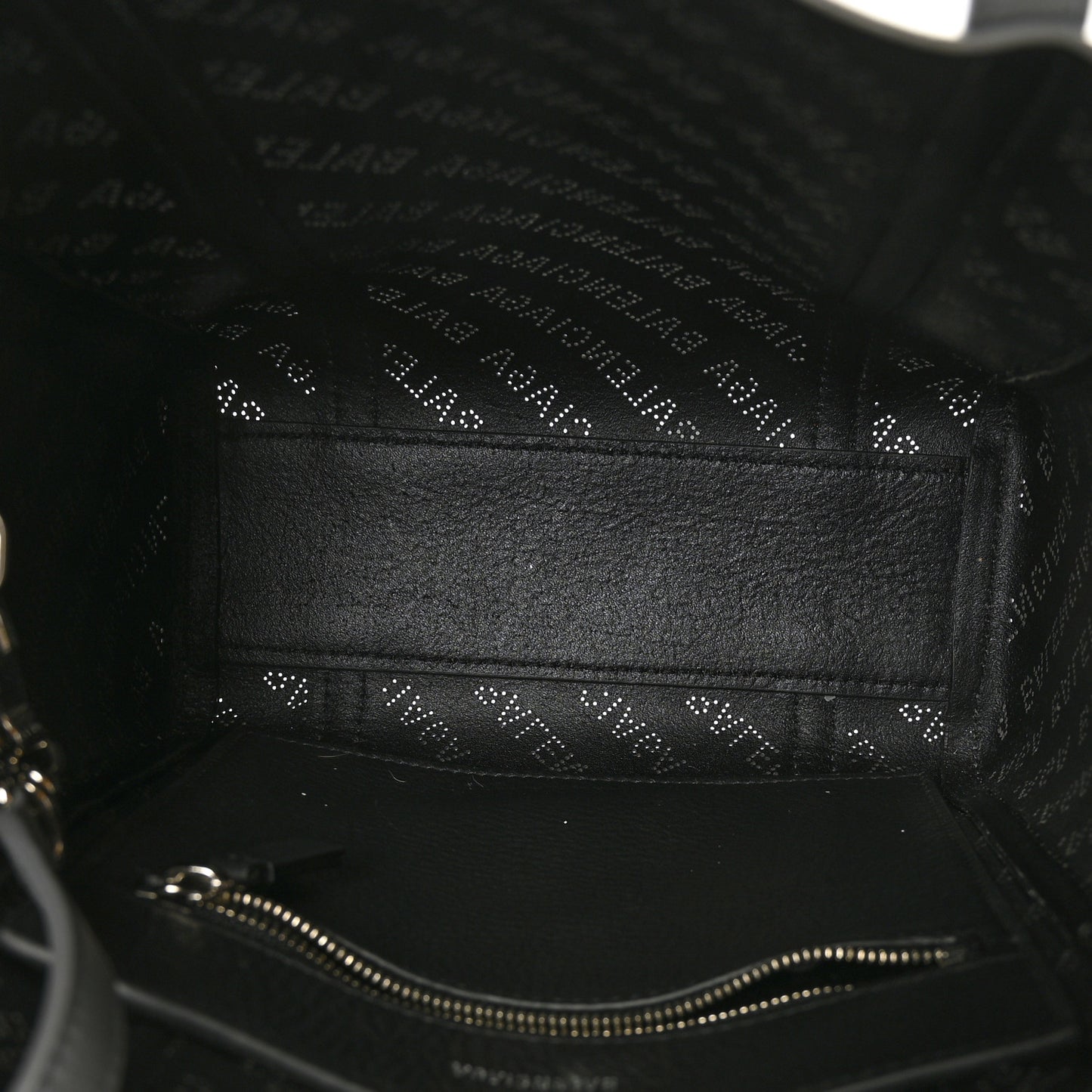 Smooth Calfskin Logo Perforated XXS Everyday Tote Gris Cendre