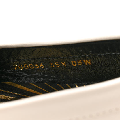 Gucci Goatskin Womens Logo 15mm Loafers 35.5 Mystic White 8 of 11