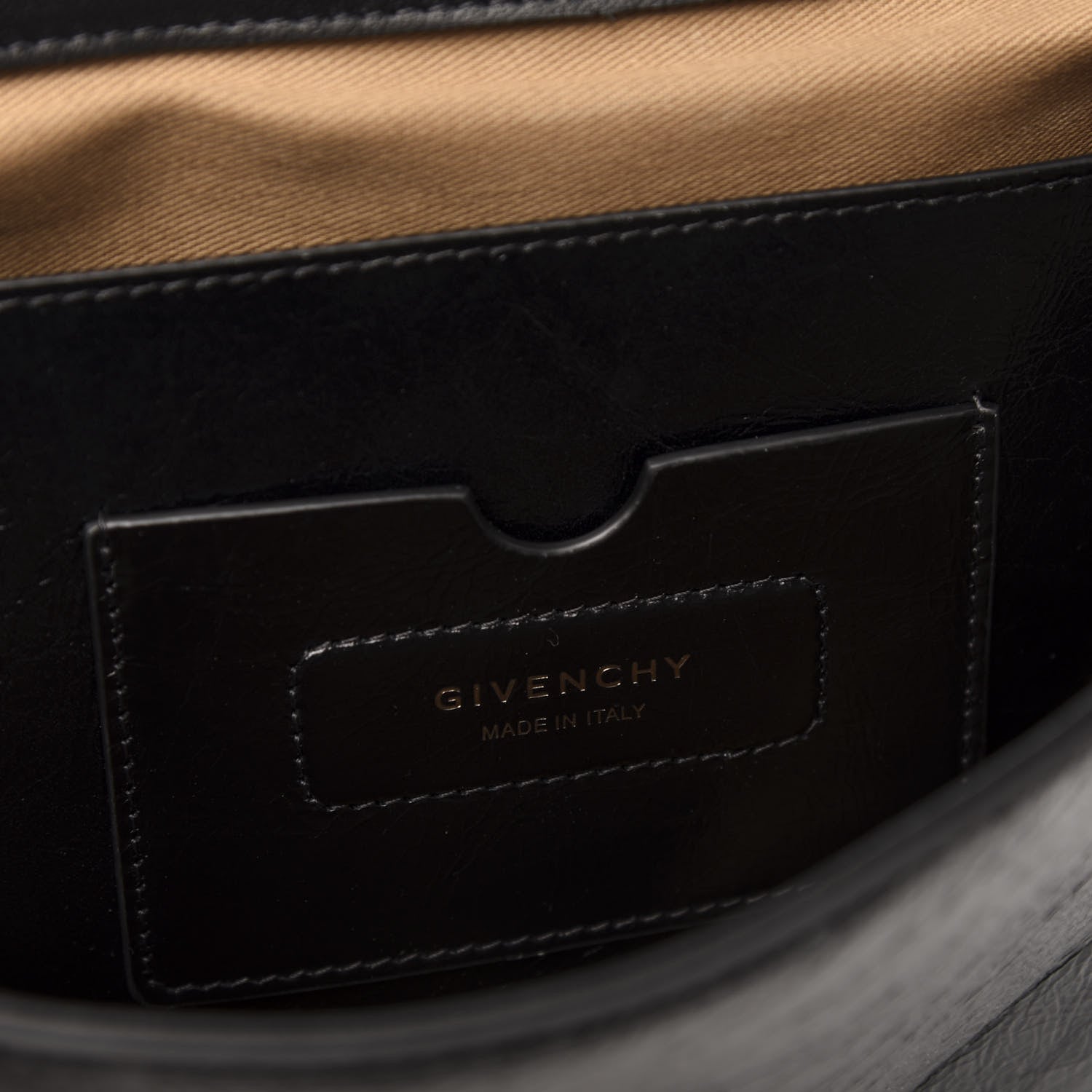 Givenchy Creased Patent Calfskin Medium ID Flap Black 8 of 9