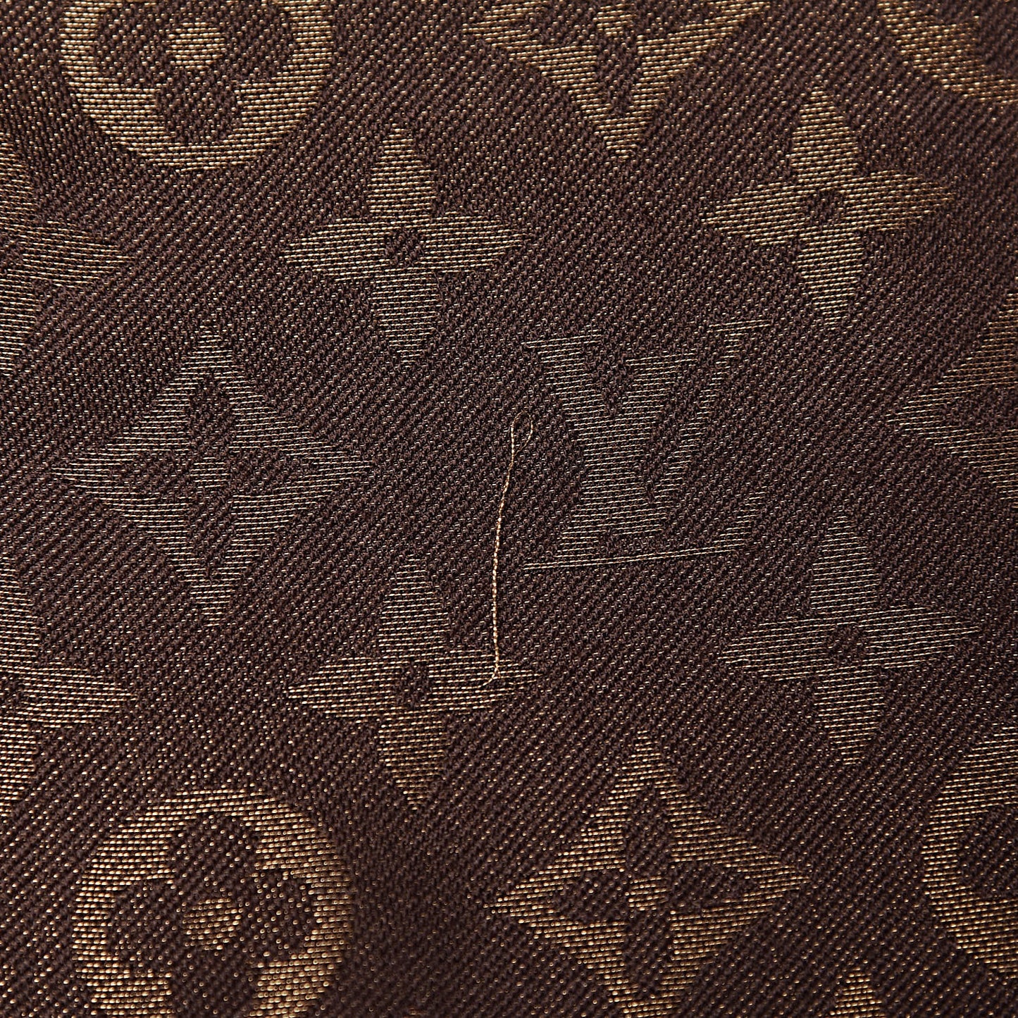 Silk Lurex Wool Monogram Shine Shawl Brown