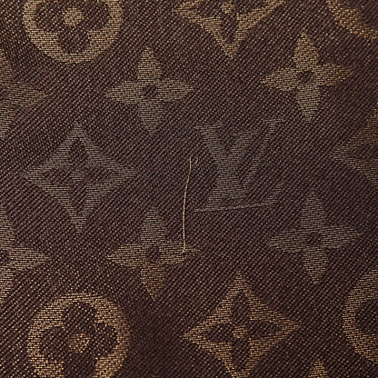 Louis Vuitton Silk Lurex Wool Monogram Shine Shawl Brown 5 of 7