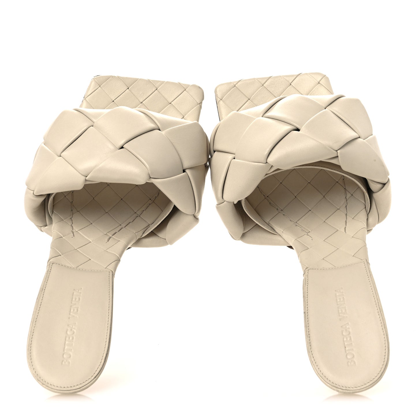 Nappa Maxi Intrecciato Lido Mule Sandals 39 Wax