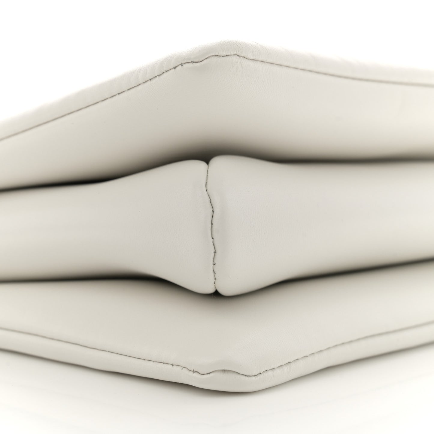LV x YK Lambskin Embossed Monogram Coussin PM White