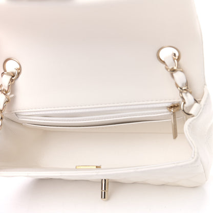 Chanel Lambskin Quilted Mini Rectangular Flap White 4 of 8