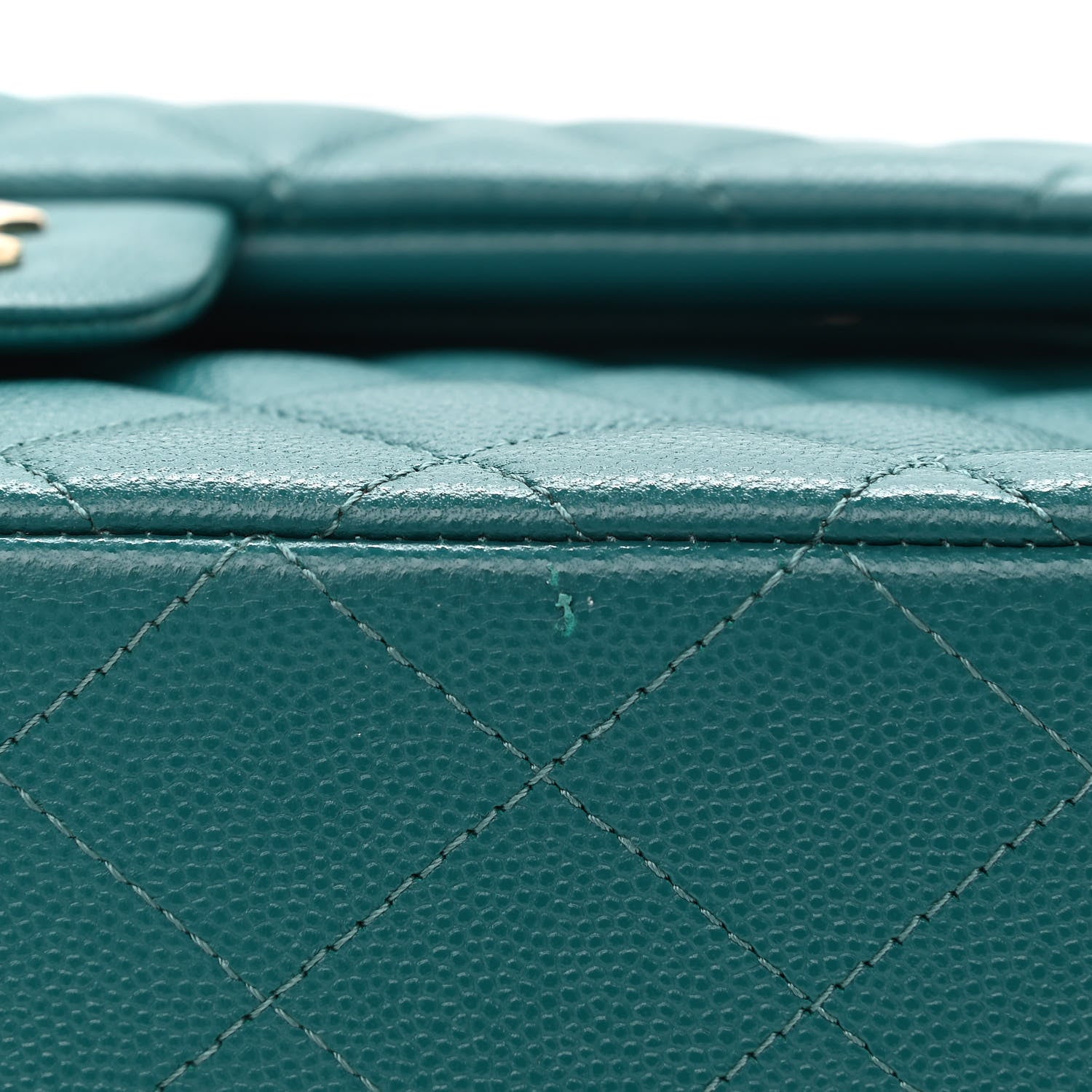Chanel Caviar Quilted Small Double Flap Green 10 of 12