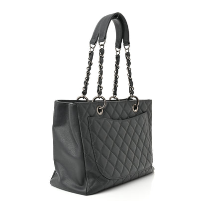 Chanel Caviar Quilted Grand Shopping Tote GST Dark Grey 3 of 10