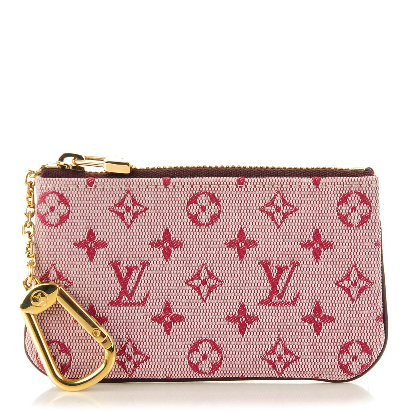 Mini Monogram Key Pouch Cherry