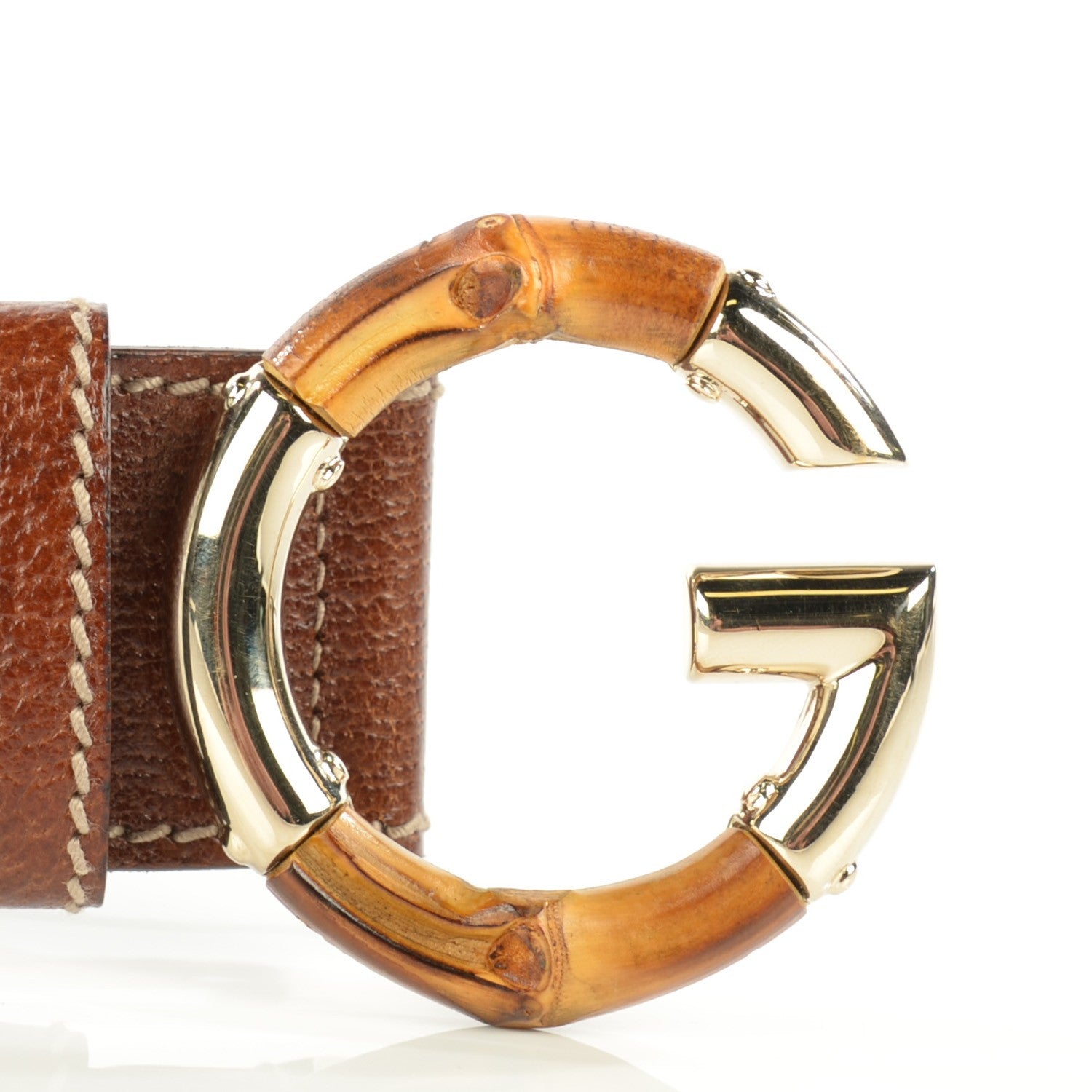 Gucci Monogram Bamboo G Belt 85 34 4 of 8