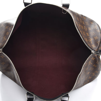 Louis Vuitton Monogram Macassar Keepall Bandouliere 55 6 of 12