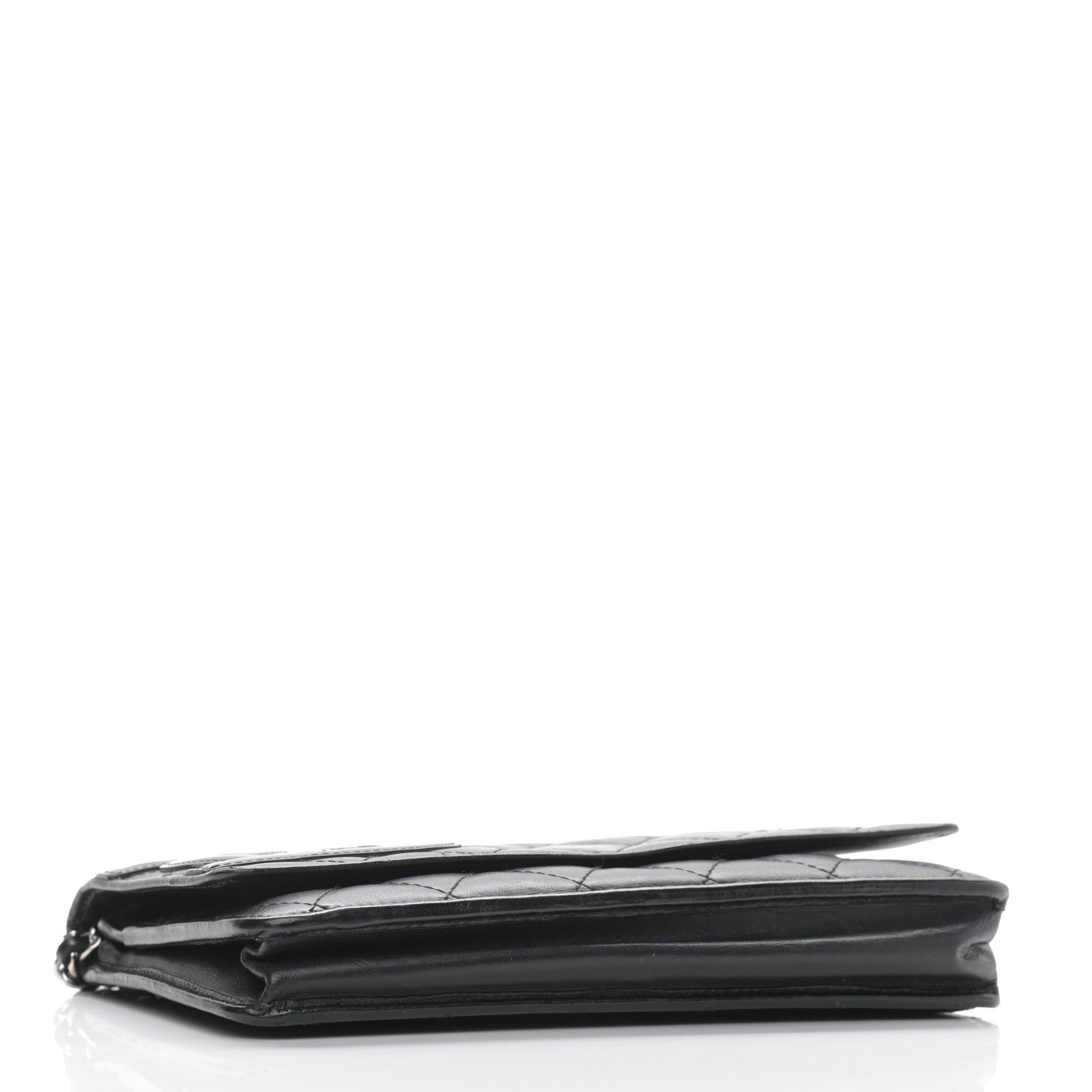 Chanel Calfskin Quilted Cambon Wallet On Chain WOC Black 4 of 19