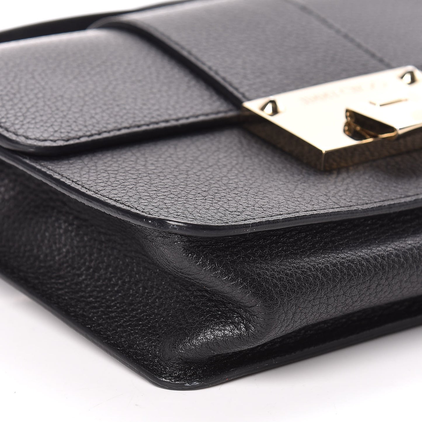 Grainy Pebbled Rebel Crossbody Bag Black