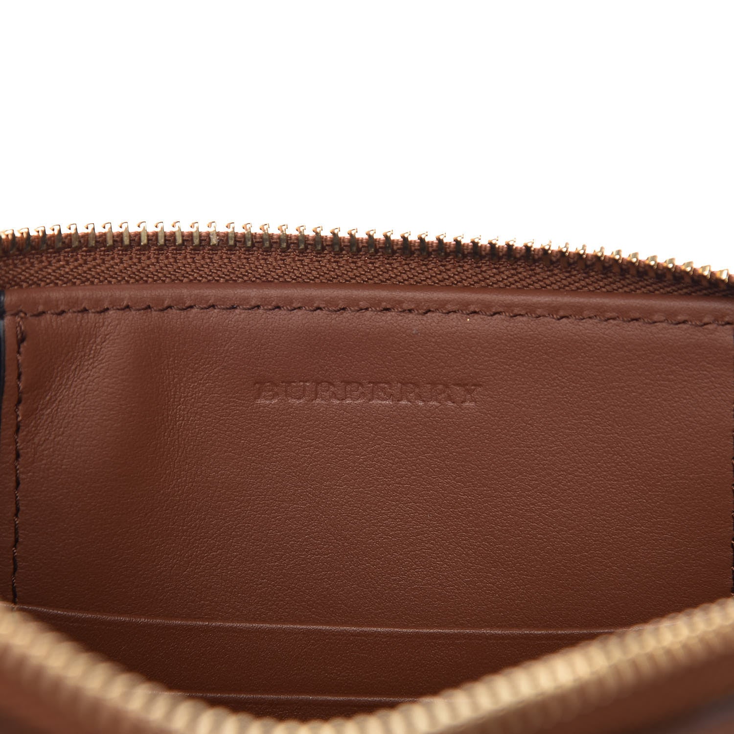 Burberry Haymarket Check Peyton Crossbody Clutch Bag Toffee 6 of 6