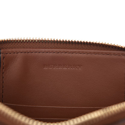 Burberry Haymarket Check Peyton Crossbody Clutch Bag Toffee 6 of 6