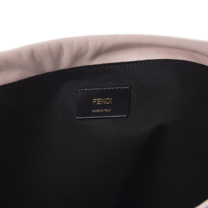 Fendi Soft Nappa Logo Medium Drawstring Pouch Bag Rosa Quarzo Black 8 of 9