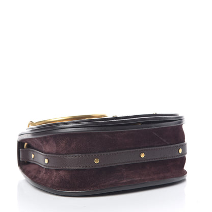 Chloe Calfskin Suede Small Nile Bracelet Bag Carbon Brown 4 of 10