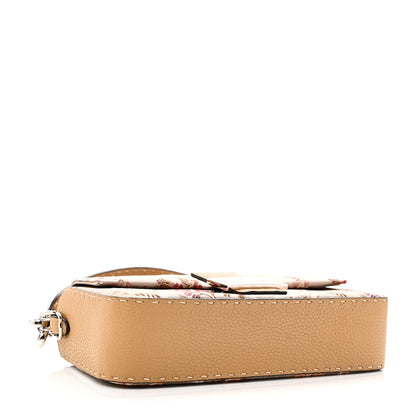 Fendi Satin Cuoio Romano Hand In Hand Campania Floral Baguette Multicolor 4 of 10