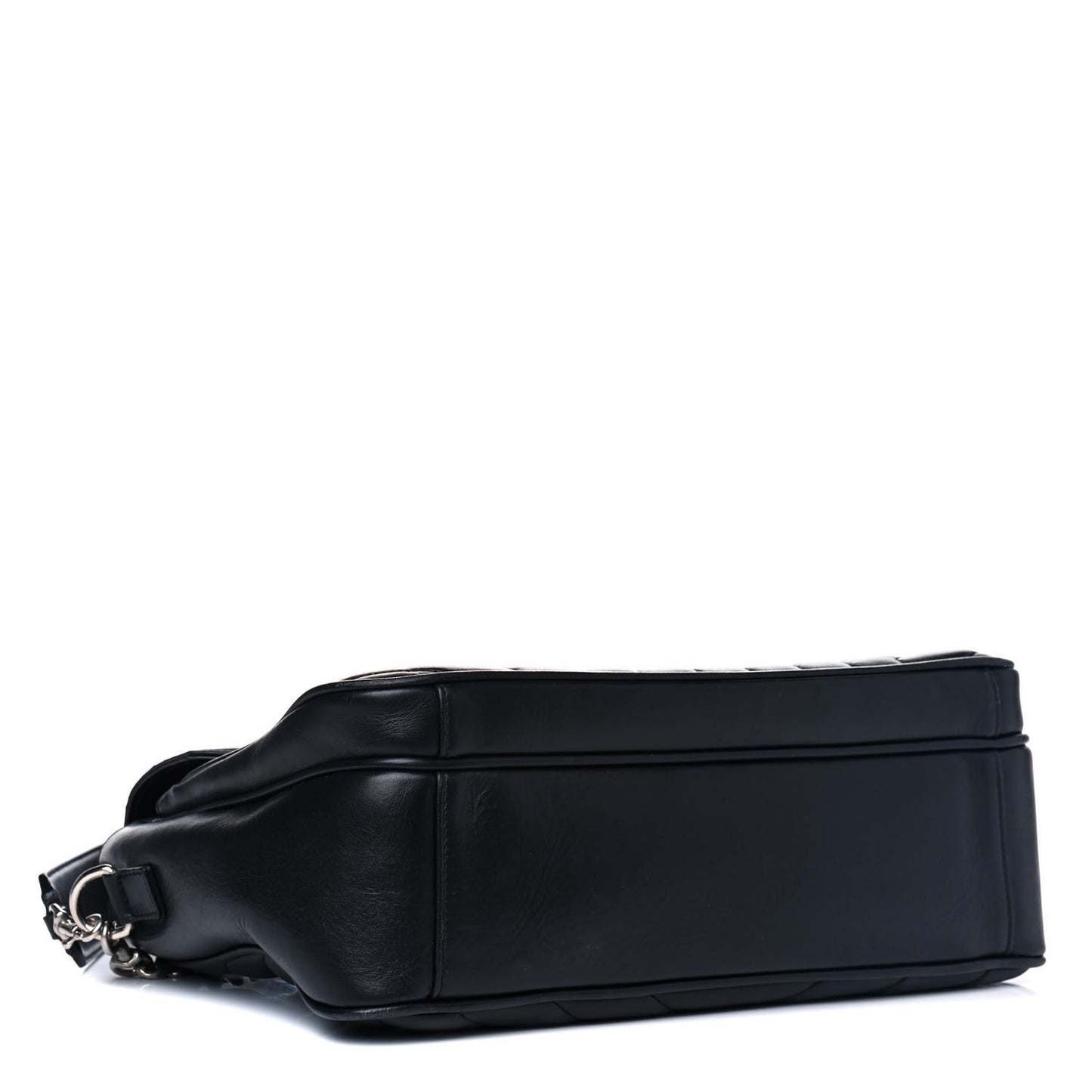 Calfskin Y Quilted Monogram Loulou Shoulder Bag Black