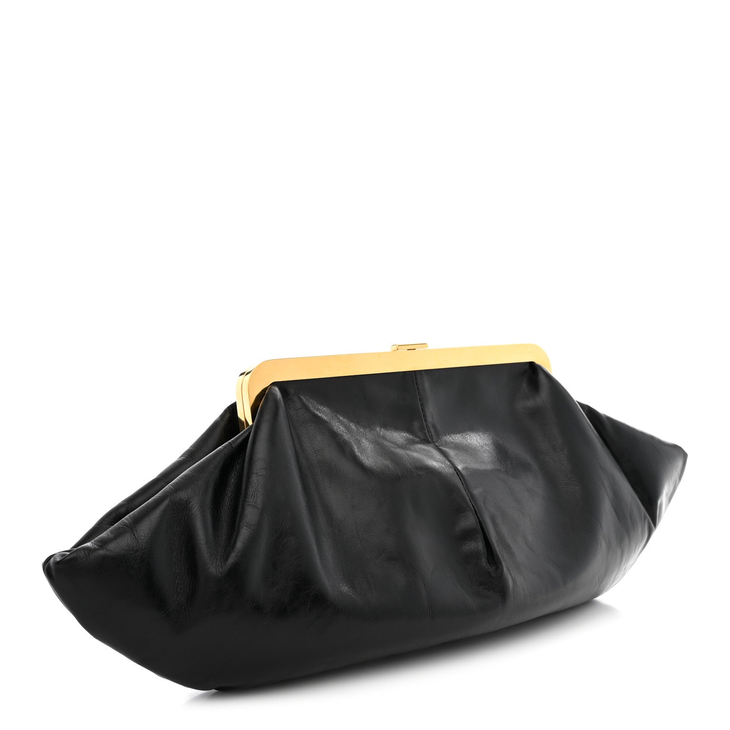Celine Calfskin Triomphe Clutch Pouch Black 3 of 7