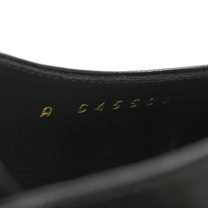 Chanel Goatskin Grosgrain Cap Toe CC Slingback Pumps 36 Black 9 of 10