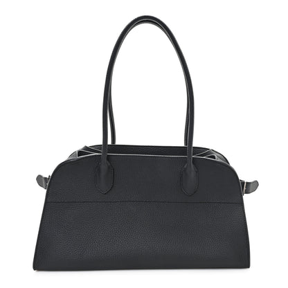 The Row Grained Calfskin EW Margaux 12 Black 1 of 9