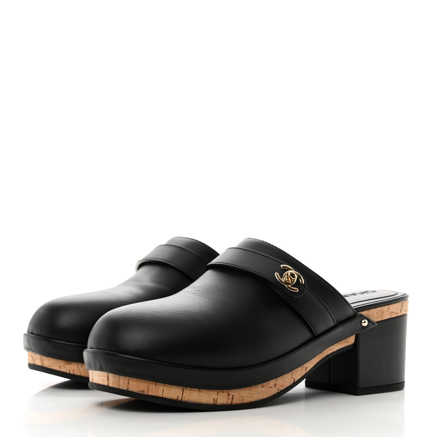 Chanel Calfskin CC Turn Lock Clogs 41 Black 3 of 9