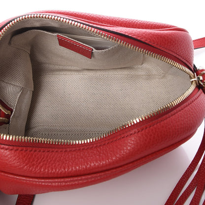 Gucci Pebbled Calfskin Small Soho Disco Bag Tabasco Red 5 of 8