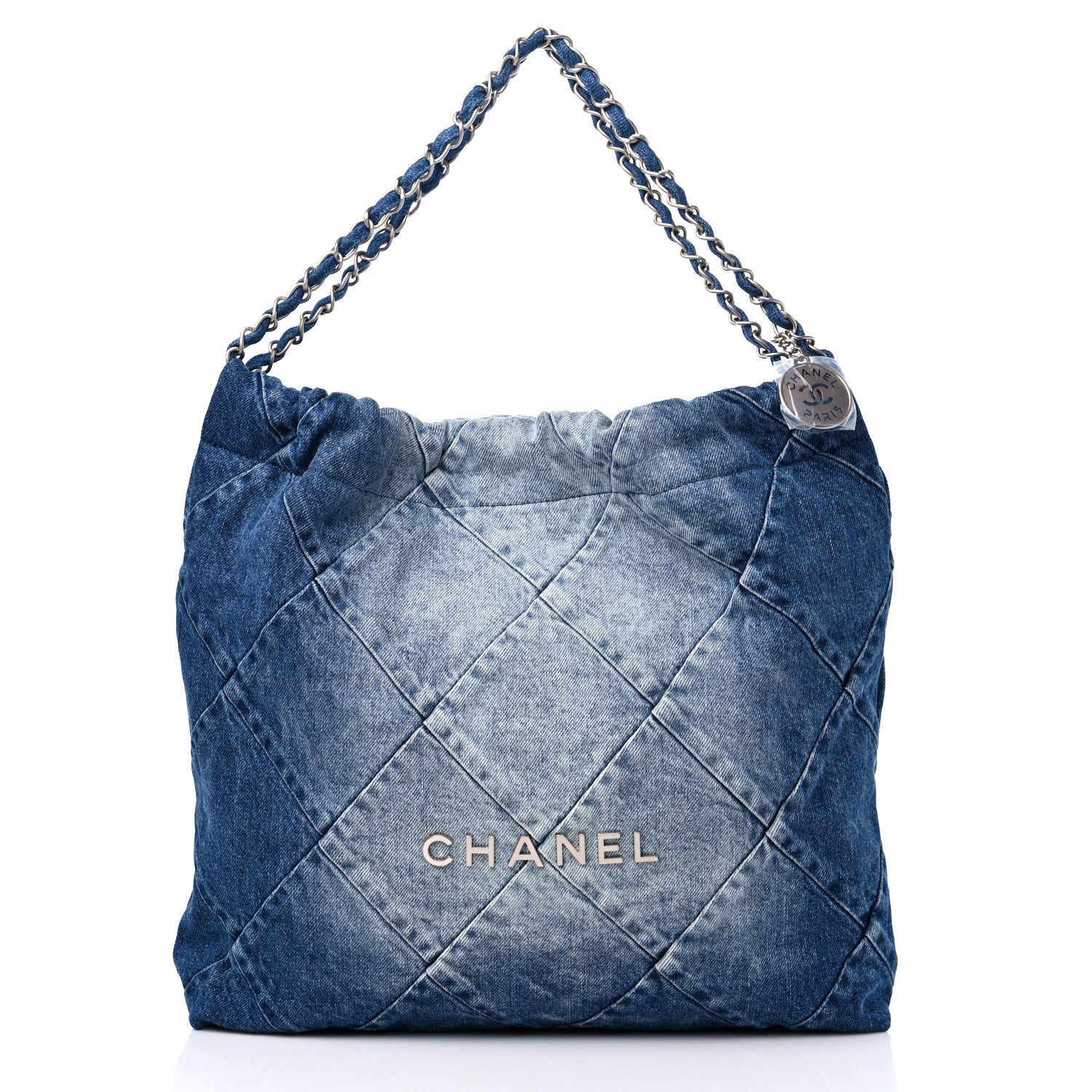 Chanel Denim Quilted Chanel 22 Blue 3 of 10