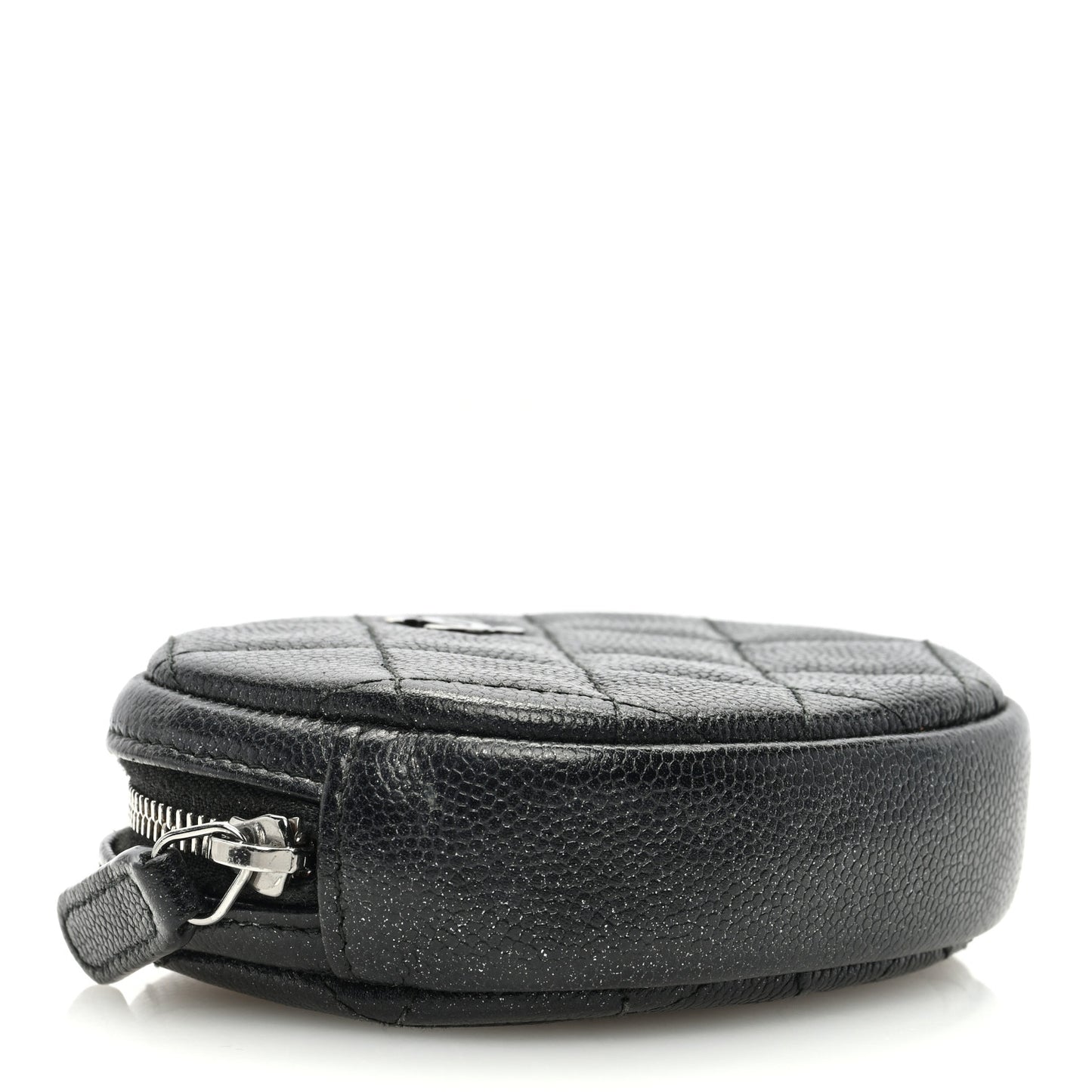 Caviar Quilted Zip Around Classic Coin Purse Black