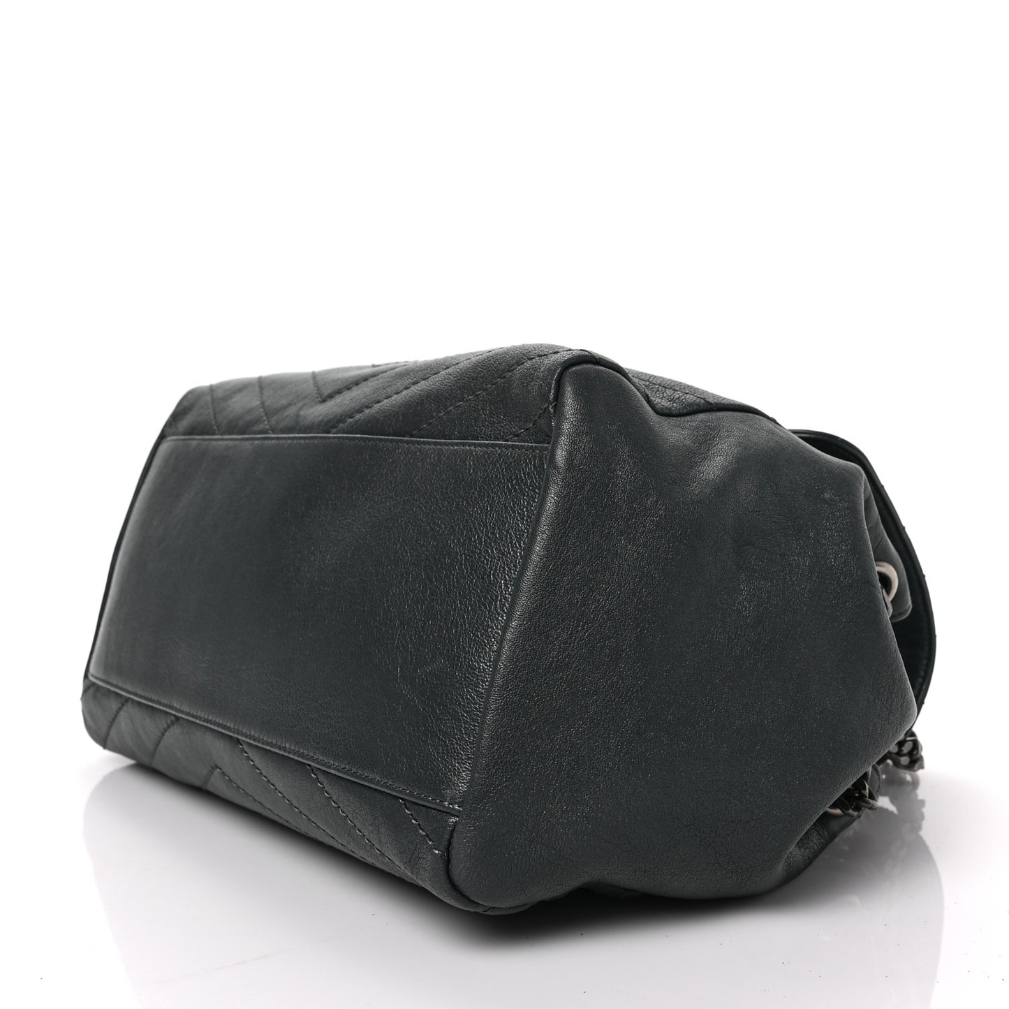 Vintage Lambskin Chevron Monogram Medium Nolita Dark Smog