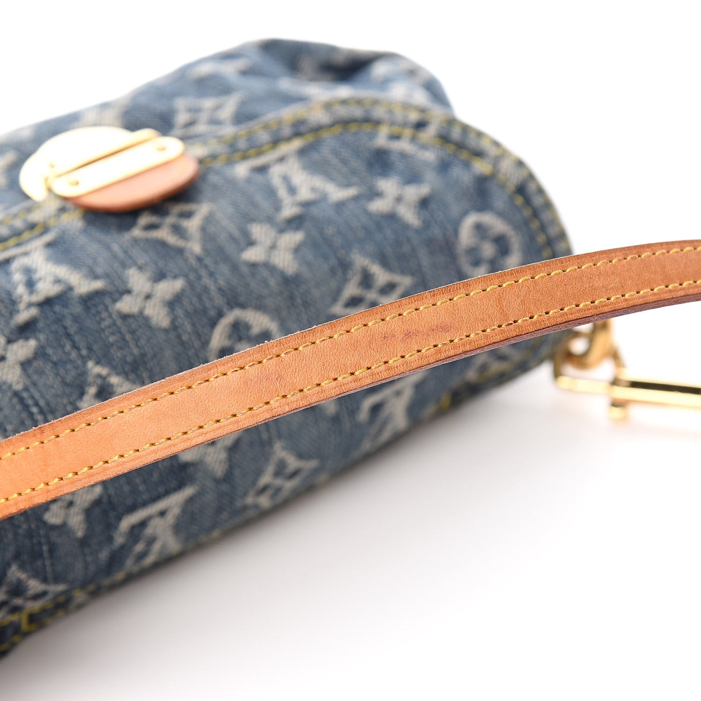 Monogram Denim Mini Pleaty Blue
