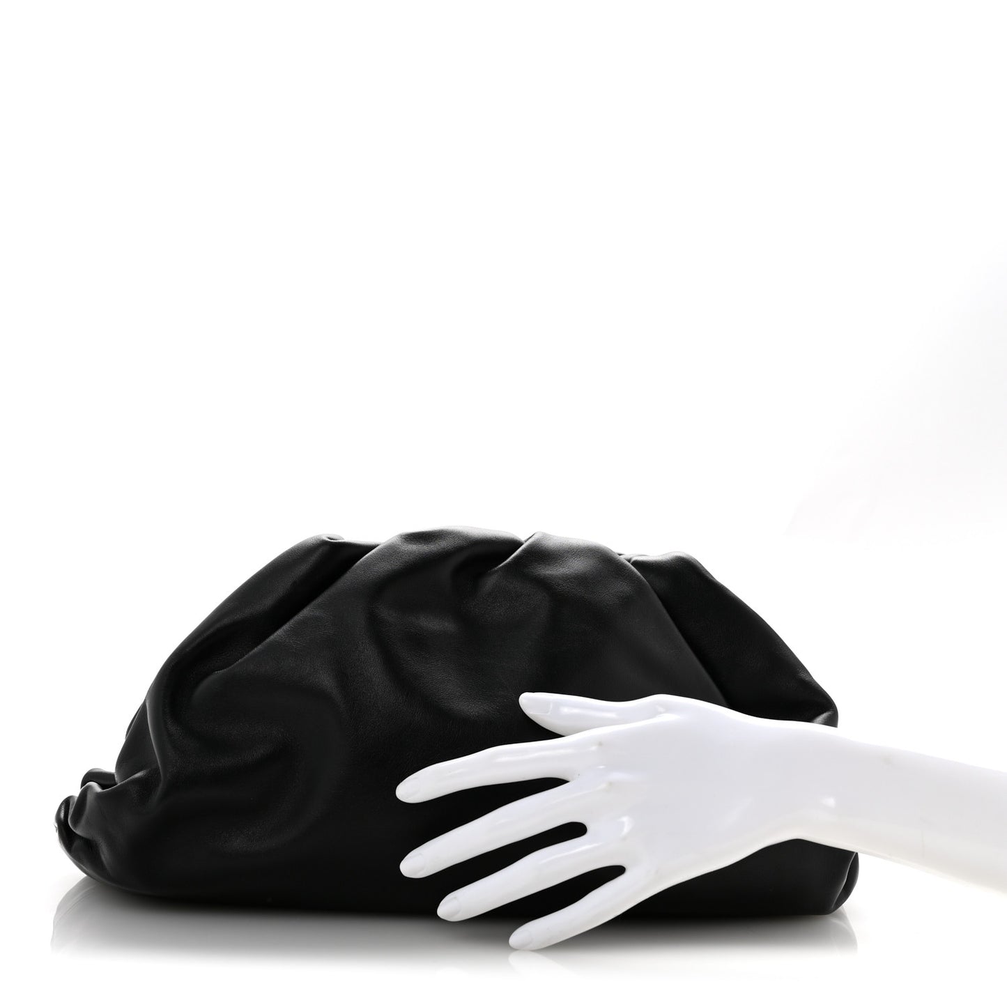 Smooth Butter Calf The Pouch Oversized Clutch Black