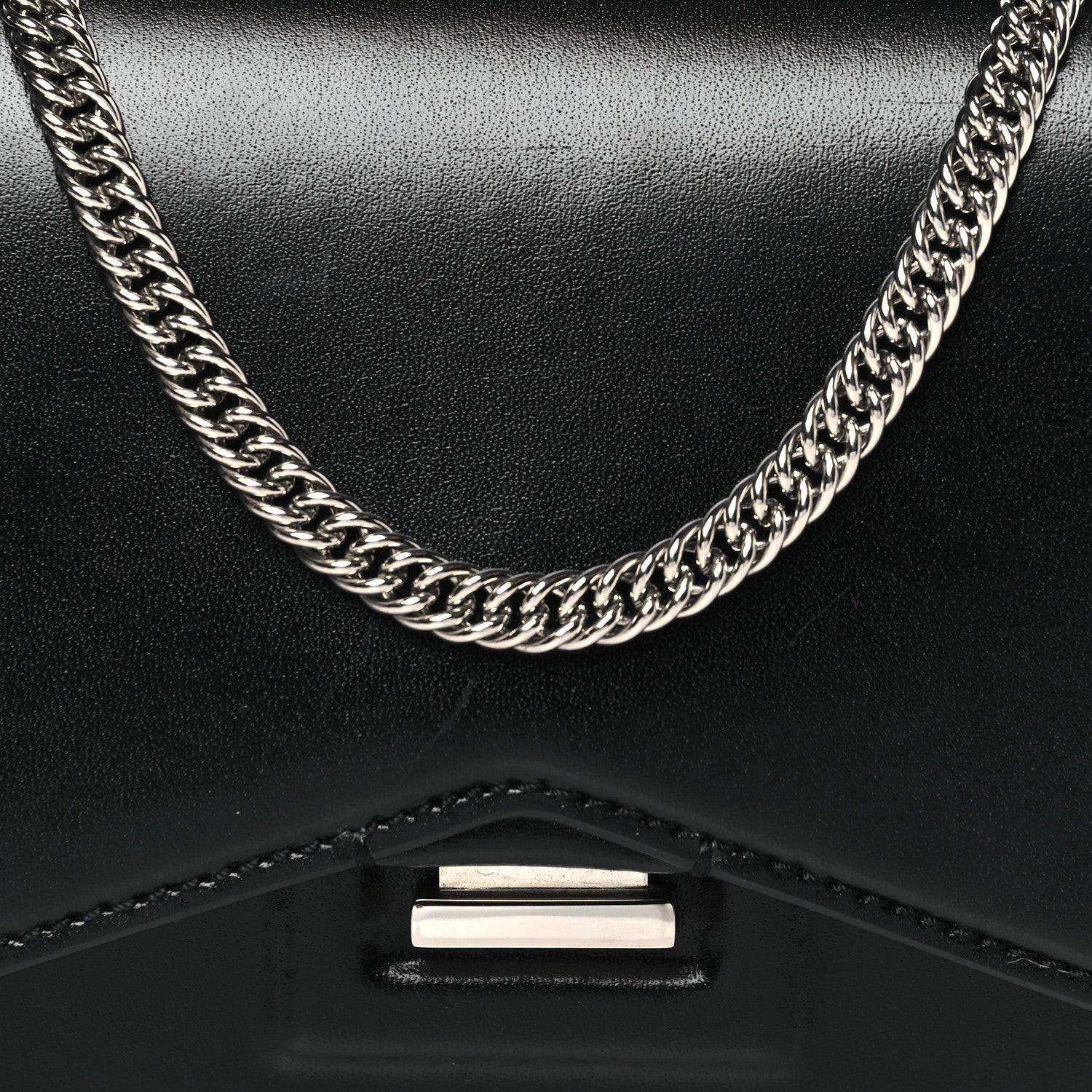 Givenchy Calfskin Bow Cut Chain Wallet Black 8 of 10