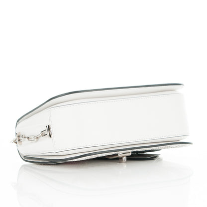 Valentino Garavani Vitello Loveblade Embellished Chain Flap Bag White 4 of 7
