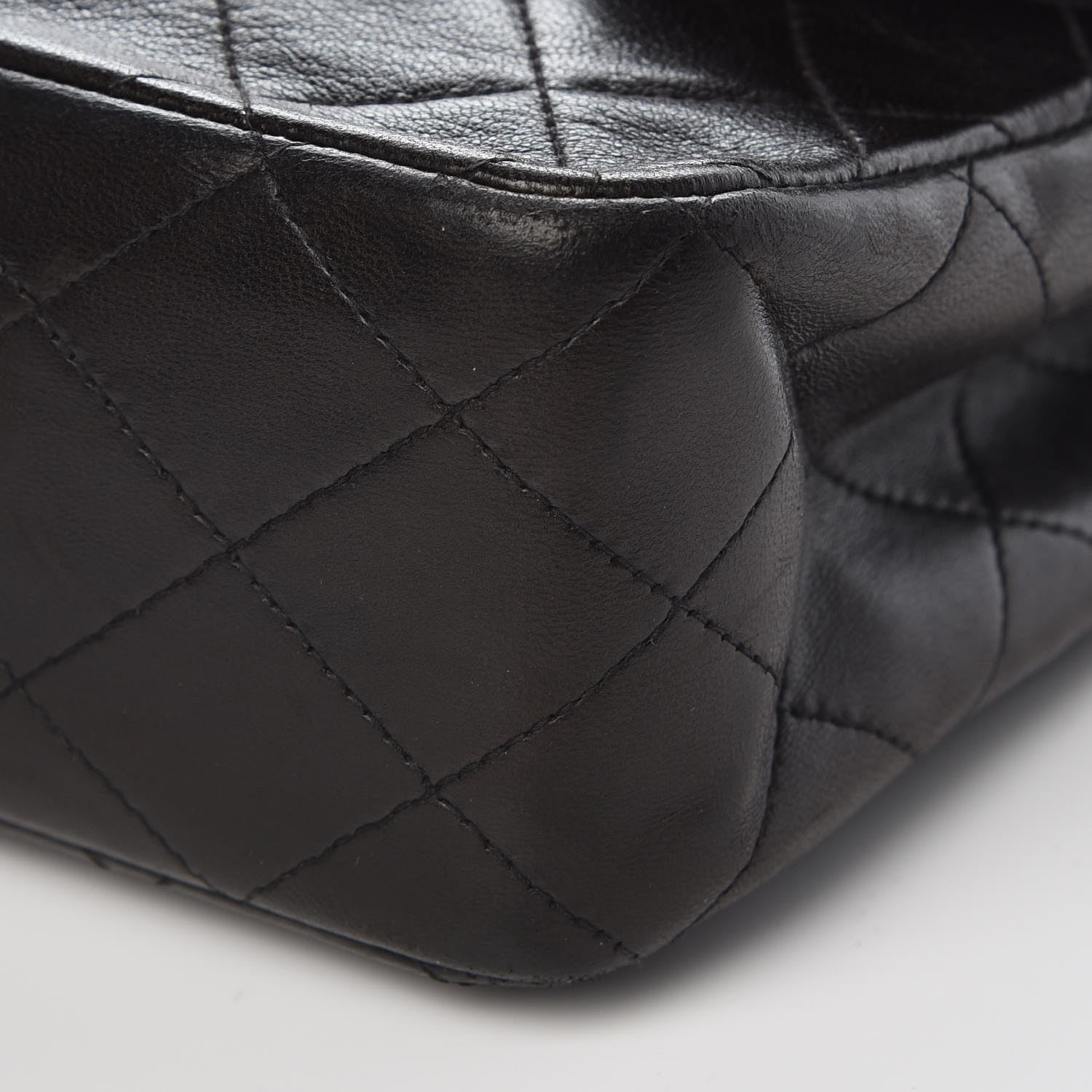 Chanel Lambskin Quilted Medium Double Flap Black 11 of 12