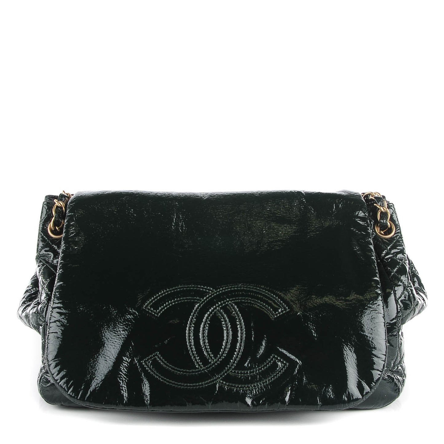 Vinyl Rock and Chain XL Flap Dark Green