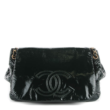 Chanel Vinyl Rock and Chain XL Flap Dark Green 1 of 7