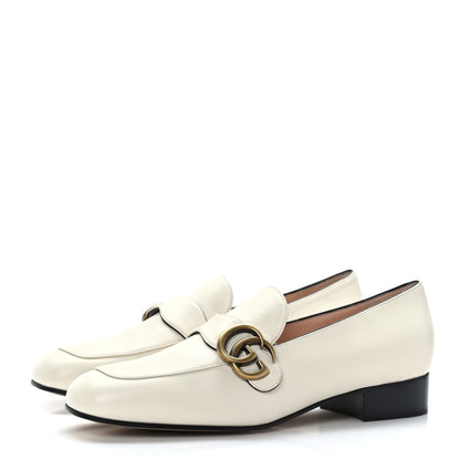 Gucci Malaga Kid Womens GG Marmont Loafers 38 Mystic White 3 of 8