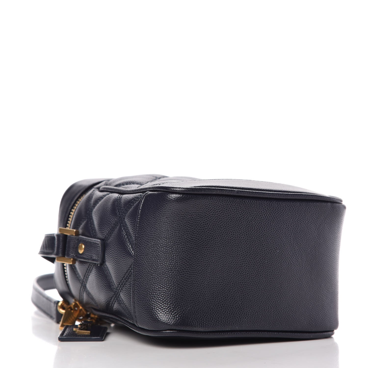 Saint Laurent Grain De Poudre Quilted 80's Vanity Deep Marine 4 of 8