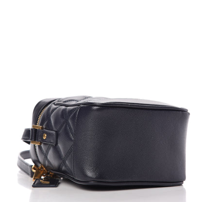 Saint Laurent Grain De Poudre Quilted 80's Vanity Deep Marine 4 of 8