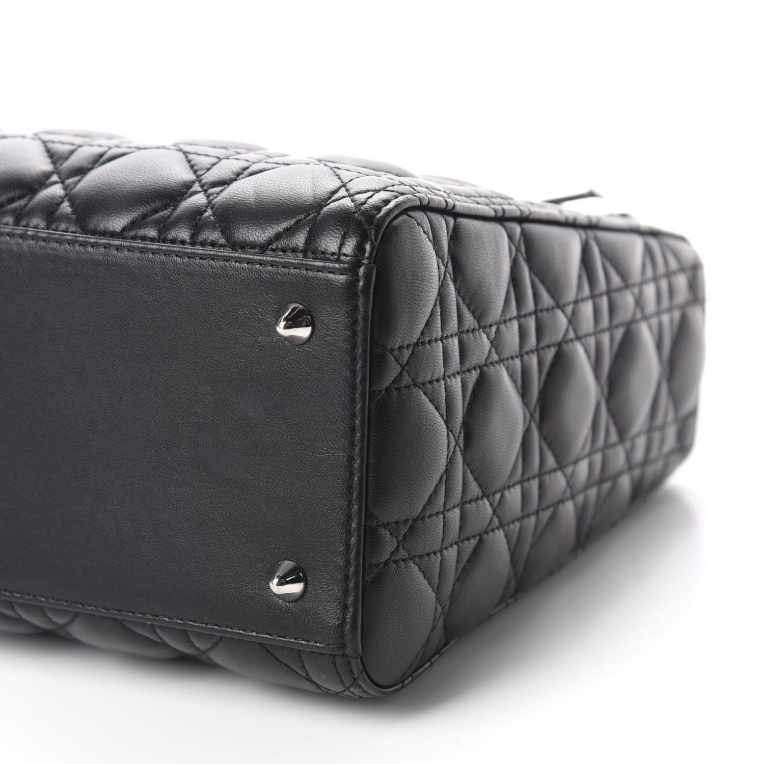 Christian Dior Lambskin Cannage Medium Lady Dior Black 7 of 10