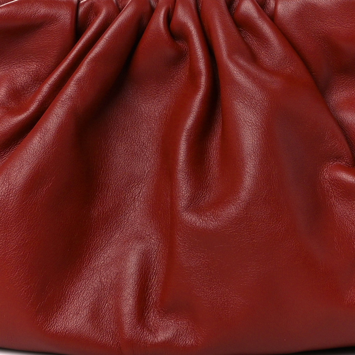 Smooth Butter Calf The Pouch Oversized Clutch Rust