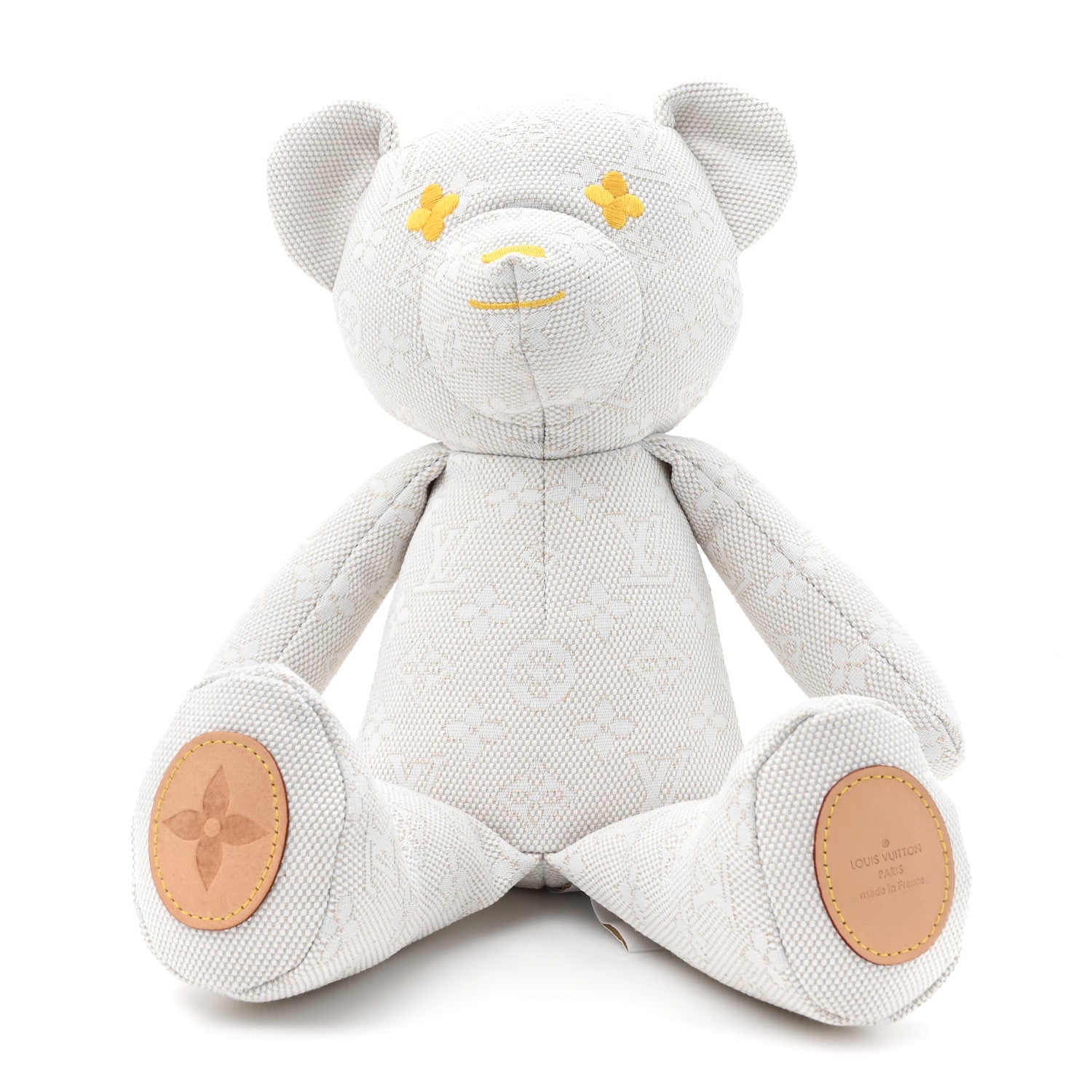 Louis Vuitton Monogram Jacquard Louis Teddy Bear Beige Yellow 1 of 5