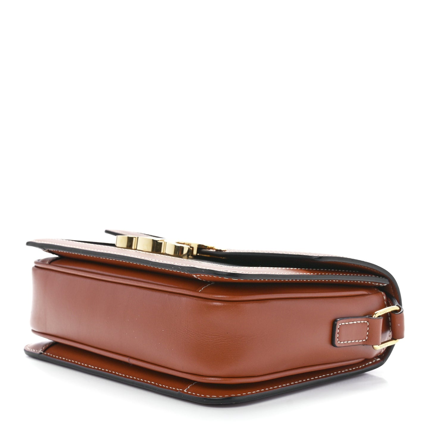 Calfskin Triomphe Canvas Teen Triomphe Bag Tan