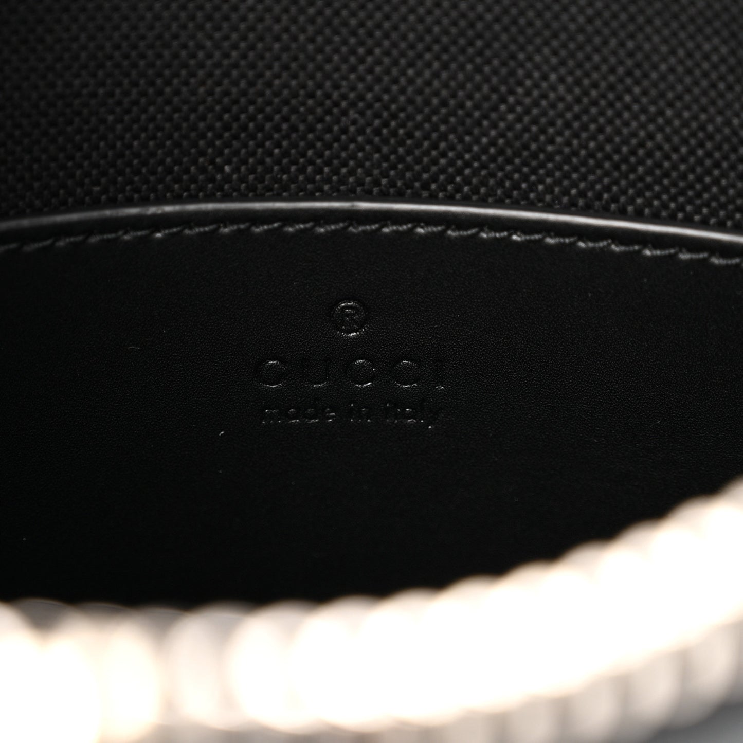 GG Supreme Monogram Web Small Flat Messenger Bag Black Grey
