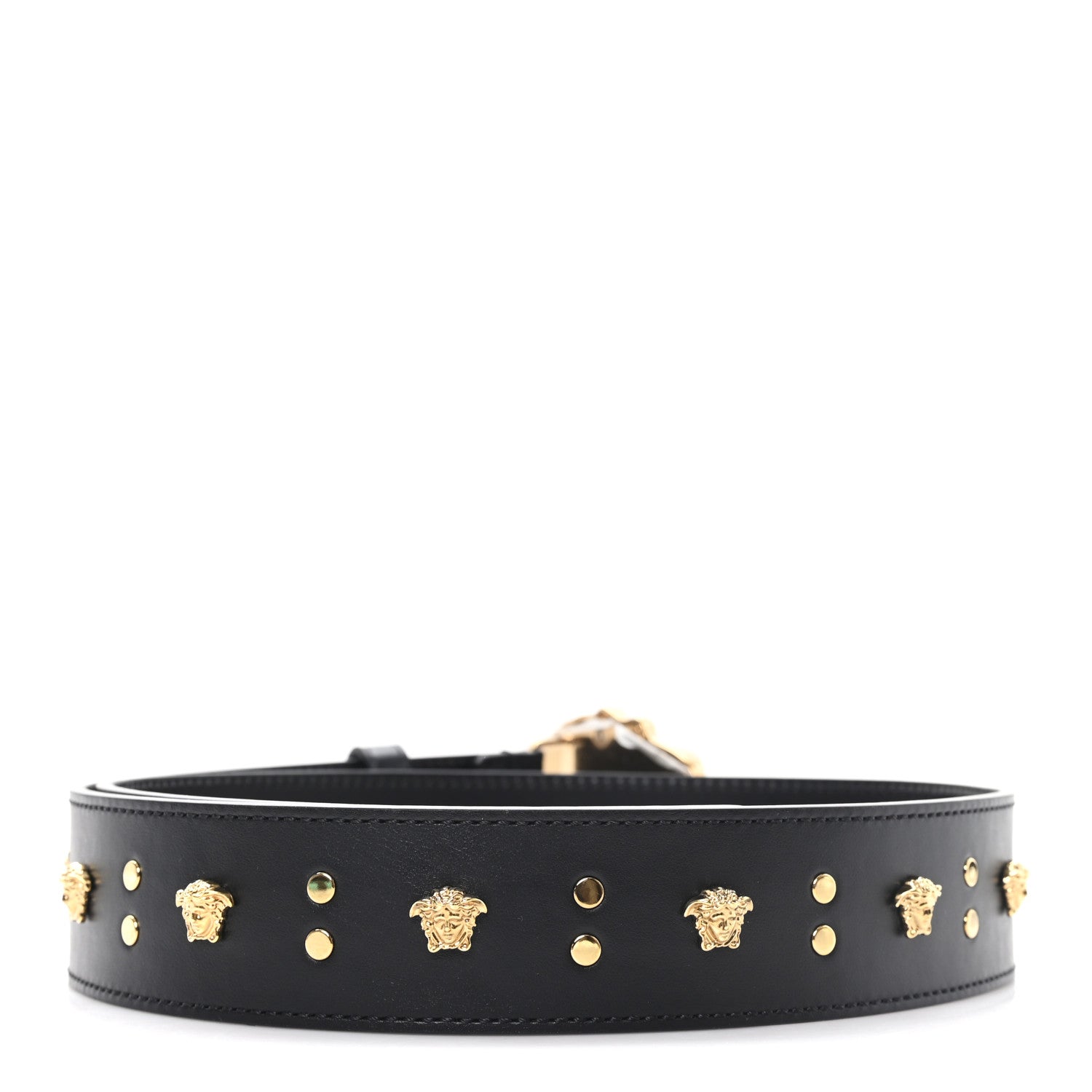 Versace Calfskin La Medusa Belt 80 32 Black 2 of 4