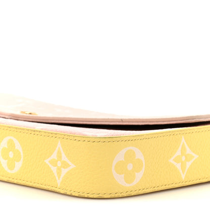 Louis Vuitton Empreinte Spring in the City Felicie Pochette Chain Wallet Pink Beige Yellow 11 of 15